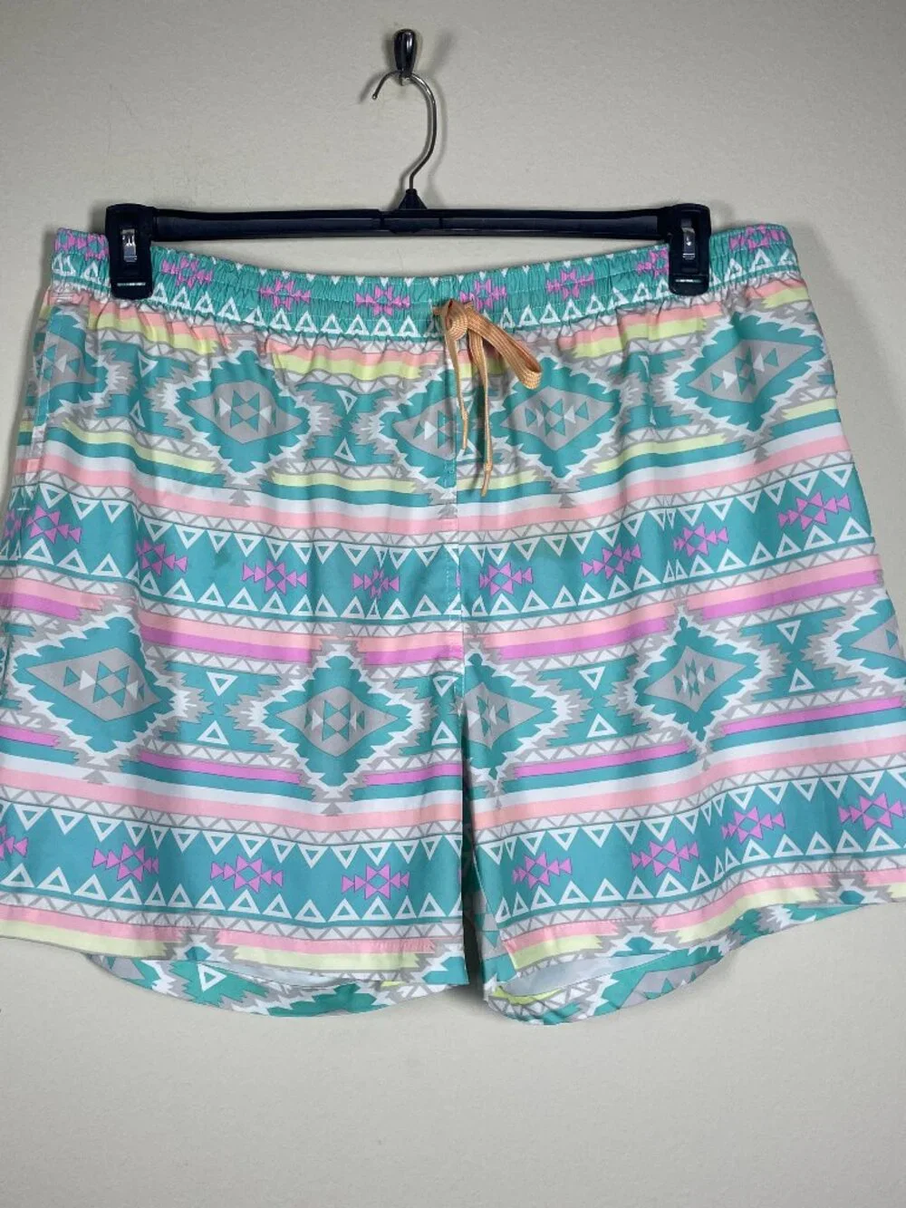Chubbies Men's 3XL Aztec Geometric Swim Trunks Teal Pink 6